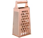 Rallador de acero inoxidable con 4 lados para verduras Herramienta de cocina profesional Oro 10.5X9X23.7CM