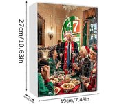 2024 Trump Calendarios de Adviento 24 Días Navidad Calendario de cuenta regresiva 2D Colgante acrílico 2D Decoración colgante de árbol de Navidad C M