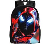 Miles Morales Mochila, Mochila de viaje para computadora portátil, Bolsa de computadora de la escuela universitaria resistente al agua, Durable 16....