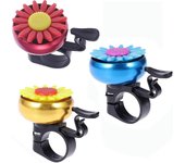 3 piezas de campana de bicicleta para niños, campana de bicicleta en forma de girasol, color de aleación de aluminio
