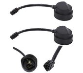 Luz del faro izquierdo derecho Enchufes negros ATV UTV para Yamaha Raptor 700 350 250 YFZ450 R X WOLVERINE 450 Todos los modelos 2004-2015