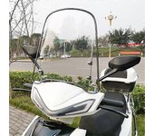 Parabrisas ajustable de la motocicleta Parabrisas universal del scooter eléctrico HD Batería transparente Parabrisas del triciclo intermitente del ...