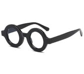 Hombres Harry Vintage Grueso Marco Redondo Gafas Ópticas Graduadas Mujeres Negro MYOPIA -2.25