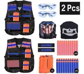 2 Set Kids Tactical Vest Kit Pistolas de juguete N-strike Elite Series Ajustable