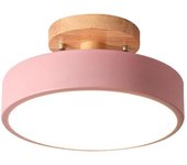 Lámparas de techo LED moderno Accesorio de iluminación de madera nórdica Luminaria de interior Cocina Salón Dormitorio Baño Rosa