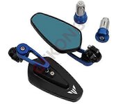 Para Yamaha MT-01 MT-125 MT-25 MT-03 MT-07 MT-09 MT-10 TRACER Puños de motocicleta Extremo Espejo lateral A-Blue