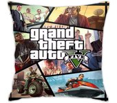 Kerota Cómoda Y Suave Decoración Del Hogar Gta-v-grand Robo Auto-automático Funda de almohada, sofá Funda de almohada para coche de oficina 18 "x18...