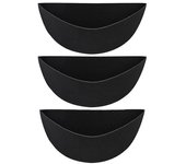 3PCS 14 pulgadas Revestimientos de macetas de media ronda Revestimientos de plantas de tela Revestimientos de canasta de flores de medio círculo Re...