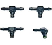Para Bosch 110 4Pcs Common Rail Inyector de combustible diesel Conector de tubería de retorno Fuga T Pipe L Pipe Accesorios Accesorios 3xT 1xL