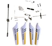 Syma Juego completo de piezas de repuesto para helicóptero Syma S107 RC, palas principales, eje principal, decoraciones de cola, puntales de cola, ...