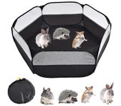 Hamster Playpen, Corral de juegos portátil para animales pequeños, impermeable, carpa de jaula emergente transpirable para animales pequeños en int...