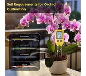 Sensor de temperatura del suelo N, P, K Detector de nitrógeno y fósforo y potasio Medidor de fertilidad de nutrientes Probador Granja de jardín Com...