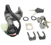 Juego de cerradura de llave de interruptor de encendido para ciclomotor scooter Gy6 de 50 cc y 150 cc Taotao Jonway Roketa - Comprar ahora Negro Plata