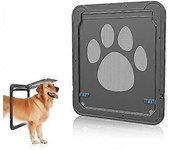 Ersam Puerta para mascotas Cat Microchip Puerta de puerta para mascotas para perros grandes Puerta para mascotas para puerta de malla Cerradura de ...