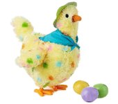 Juguete de peluche de peluche musical eléctrico Gallina que pone huevos Juguete con 3 huevos Huevos que ponen huevos Pollo Juguete Regalo para niño...