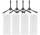 Kits de cepillos laterales de filtro para aspiradora robótica Qihoo 360 S10 X100 MAX como se muestra