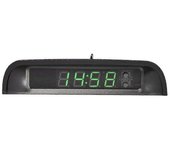Relojes de coche con termómetro de visualización nocturna Reloj digital adhesivo interno automático Reloj de coche de 24 horas alimentado por energ...
