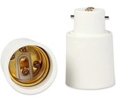 Augro Pack Adaptador de casquillo B22 a E27 - Convierte las bases de las bombillas Baillonette en tornillos.