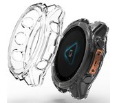 Para Garmin Fenix 8 47mm Caja de reloj Cubierta de TPU a prueba de golpes medio envuelta Transparente