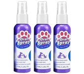 3pcs Pet Oral Spray Limpieza de dientes para perros y gatos Mal aliento Eliminación de placa de sarro