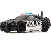 Baicccf Coche de policía Friction Powered Escala 1:20 con luces, sirenas y sonidos Rescate duradero para niños Emergencia Vehículo de policía de la...