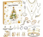Calendario de Adviento de Joyería 2024, Calendario de Adviento de Cuenta Regresiva de Navidad de 24 Días, Calendario de Cuenta Regresiva 2024, Conj...
