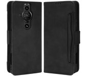 Para Sony Xperia Pro-I Estuche abatible con cierre magnético a prueba de caídas, diseño de ranura para tarjetas múltiples, soporte para billetera, ...