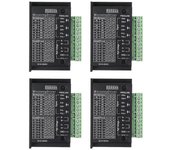Controladores de motor paso a paso TB6600, controlador de controlador paso a paso 4Pack 4A Mini controlador paso digital CNC para 4 Negro