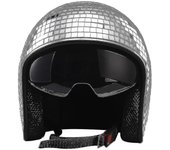 Casco de bola de discoteca con visera retráctil Casco de bola de discoteca con TY retráctil