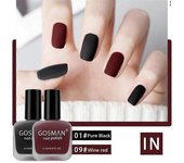 Esmalte de uñas mate esmerilado Color sólido Gel sin pelar No hornear Materiales no tóxicos e irritantes 01 negro