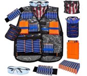 Kit de chaleco táctico para niños para la serie de pistolas Nerf para niños con accesorios