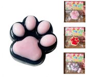 Taba Squishy Squishy Big Cat Paw Juguetes de silicona para exprimir Rosa y blanco plushless