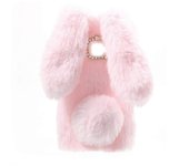 Para Samsung Galaxy Xcover 4s / Xcover 4 Bunny Shape Rhinestone Warm Fluffy Fur Soft TPU Case Rosa Samsung Galaxy Xcover 4