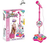 Máquina de karaoke para niños Micrófono Soporte ajustable Música Jugar Juguetes Set Niñas Niños Nuevo Rojo