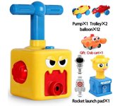 Nuevo Divertido Globo Poder Coche Juguete Lanzador de Globos Coches Manual Bomba Jugar Juguete Navidad Giftfast B