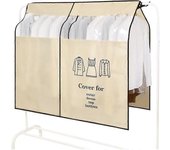 Cubierta para perchero, 90x110 cmanti-polvo cubierta de humedad, beige