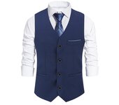 Chaleco de los hombres, chaleco delgado del traje de la boda del negocio del color sólido