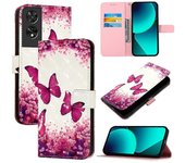 Estuche de cuero de pintura 3D para TCL 505