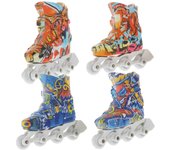 2 pares de modelos realistas de patines de hielo de dedos Juguete de patín de dedo Juguetes de juego de escritorio de ocio Color aleatorio 6.50X6.0...