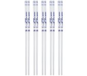5 pares de palillos de porcelana azul y blanca palillos largos de cerámica vajilla china para restaurante en casa (patrón aleatorio) 24.00X0.40X0.40CM