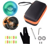 Yoyo profesional X2 que no responde con cuerdas de rodamientos reemplazables y 2 guantes de yo-yo Gift B como se muestra