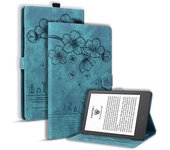 Para Amazon Kindle Paperwhite (2024) Case Flip Stand Leather Tablet Cover Cherry Blossom Cat Imprinte