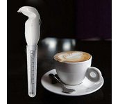 Fabricante de frappé griego Batidora de mano eléctrica potente 25w turbo espumador batidor largo de 15 cm varilla de mezcla-yvan White
