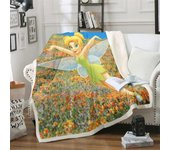 Manta duende Campanilla, mantas de lana, manta de peluche mantas finas para sofá, impresión 3D de microfibra ultra suave y cálida, para adultos y n...