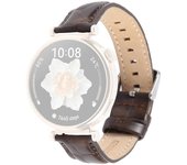 Para Garmin Lily 2 Active Lily 2 Muñequera 14mm Capa Superior Correa de Reloj de Piel de Vaca - Marrón Bambú Multicolor Brown Bamboo Grain