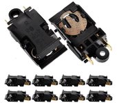 Interruptor de termostato de 10 piezas Hervidor eléctrico Interruptor automático de temperatura para hervidor de agua Negro