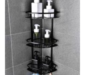 Estantes de baño Estante de esquina sin taladro Soporte de estante de almacenamiento de ducha Organizador de inodoro Accesorios de baño Estante de ...
