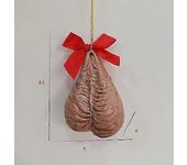 Divertido adorno de árbol de Navidad 3D Ballballs de Navidad, adorno colgante de árbol de Navidad para decoraciones navideñas A