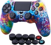 Sony Ps4 / slim / pro Dualshock 4 Controlador de transferencia de agua Camuflaje Funda de silicona con agarre para el pulgar