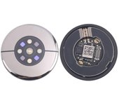 Wigento Para Samsung Galaxy Watch 7 Cubierta trasera de vidrio de 40 mm con sensor de frecuencia cardíaca Pieza de repuesto Negro